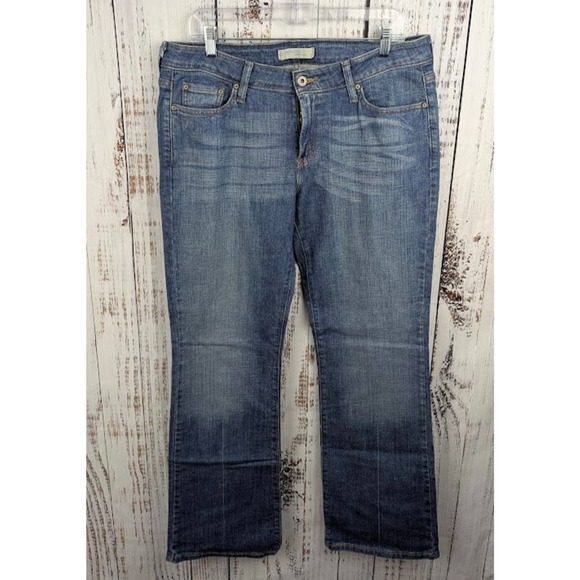 Levi's 545 Low Bootcut Jeans Womens 12 Medium Blue Stretch‎ Denim Made in Mexico - Picture 1 of 5